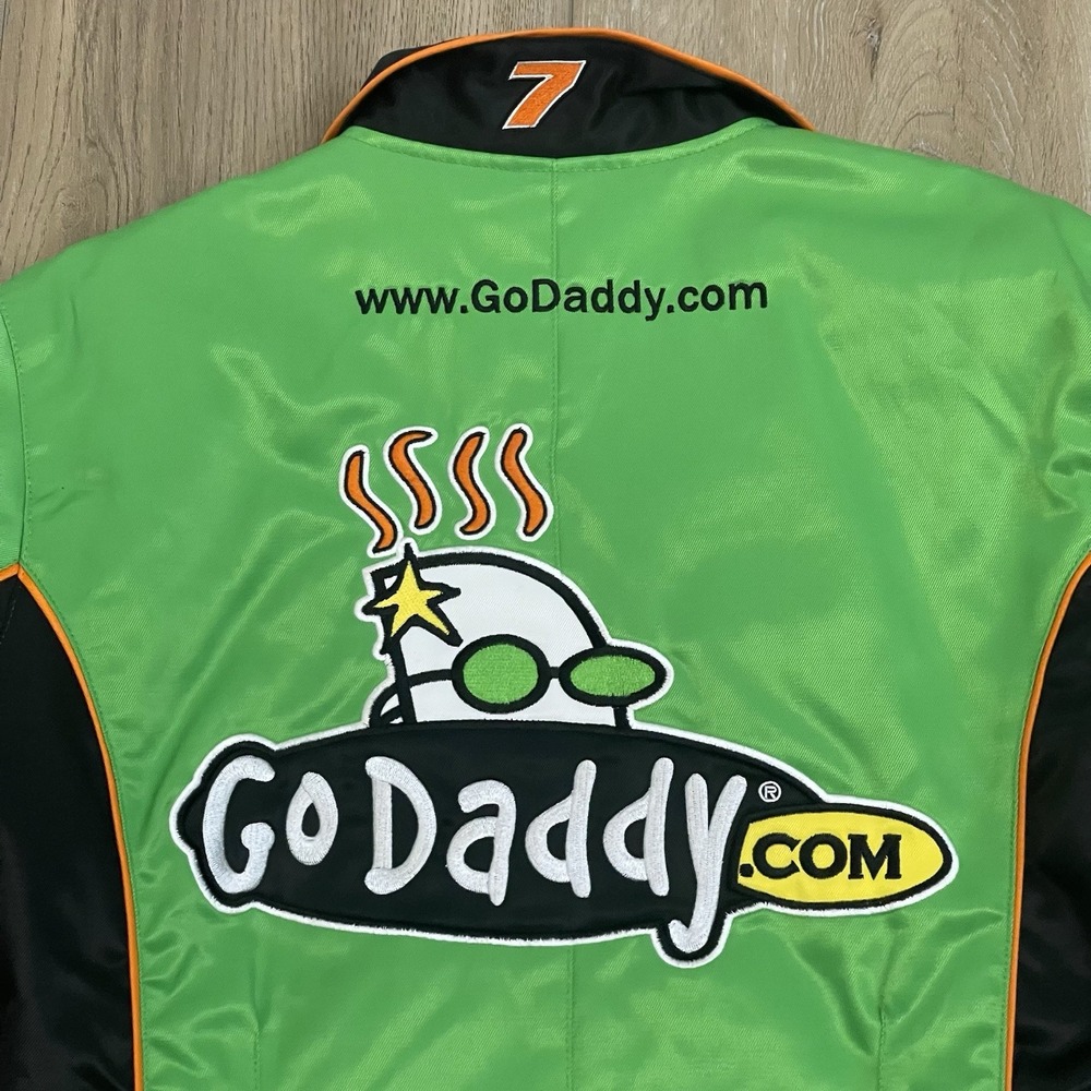 Chase Authentics NASCAR Danika Patrick Go Daddy Jacket Green Size Large - Picture 11 of 13